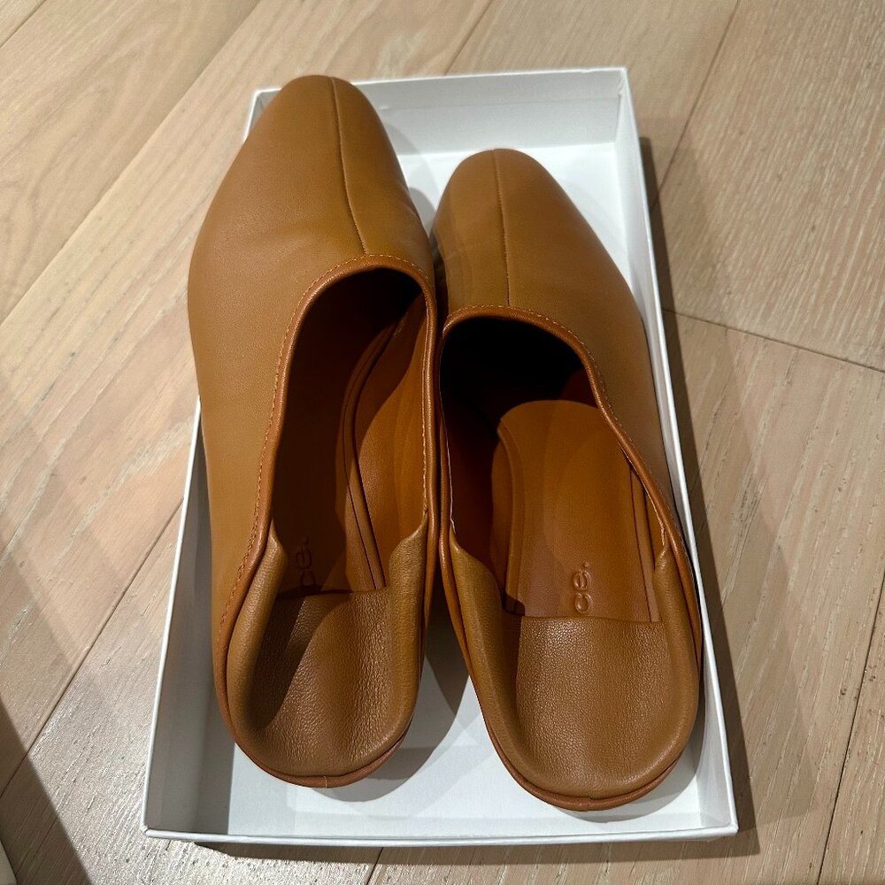 Vince Branine Square Toe Slip On Leather Loafers